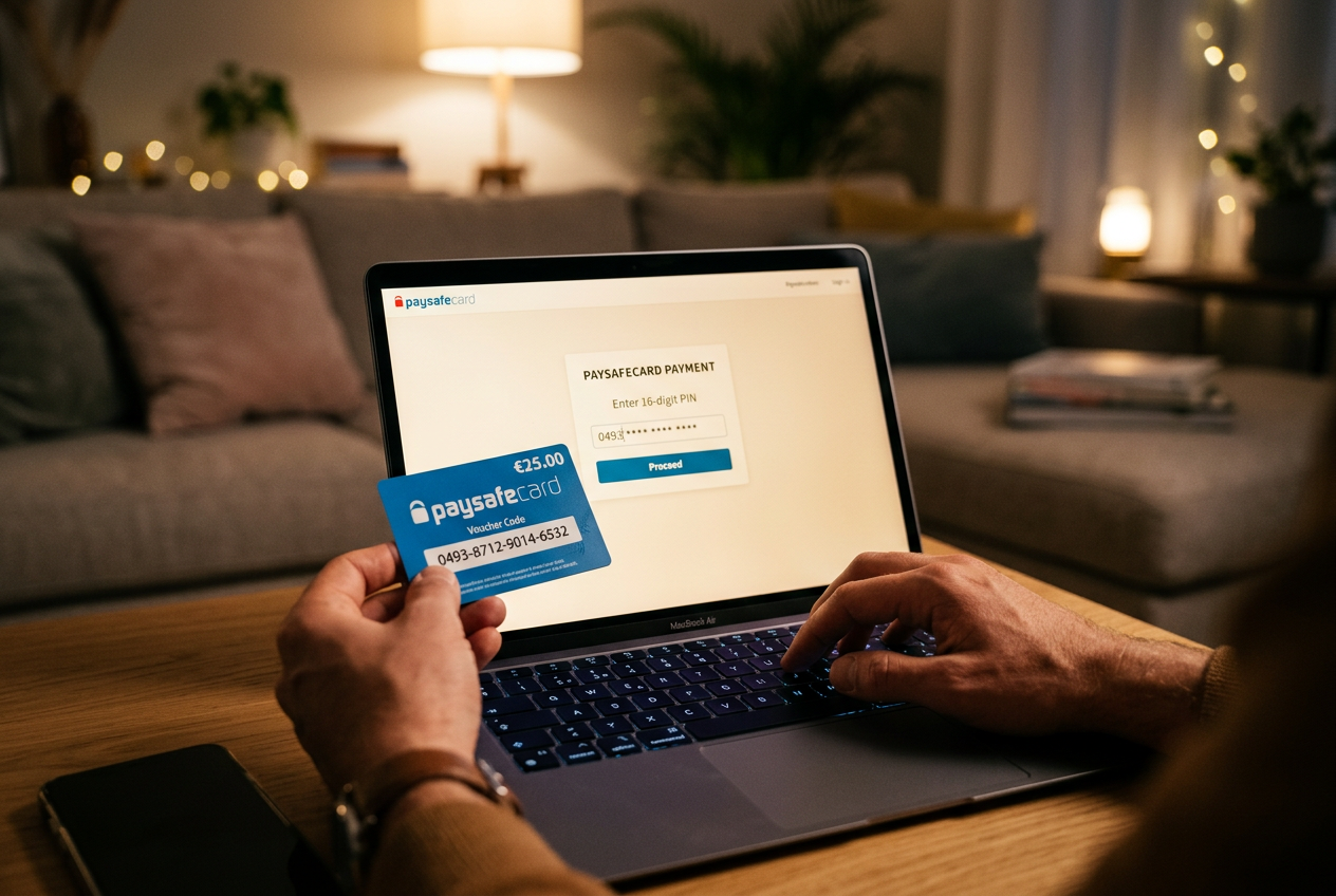 Close-up of a person securely entering a code on a laptop for an online transaction.
